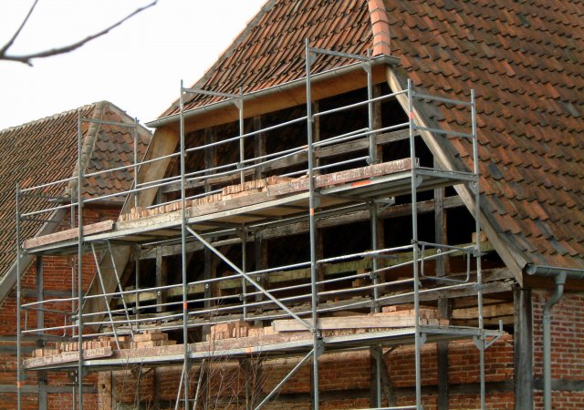Sanierungsarbeiten an der Fassade