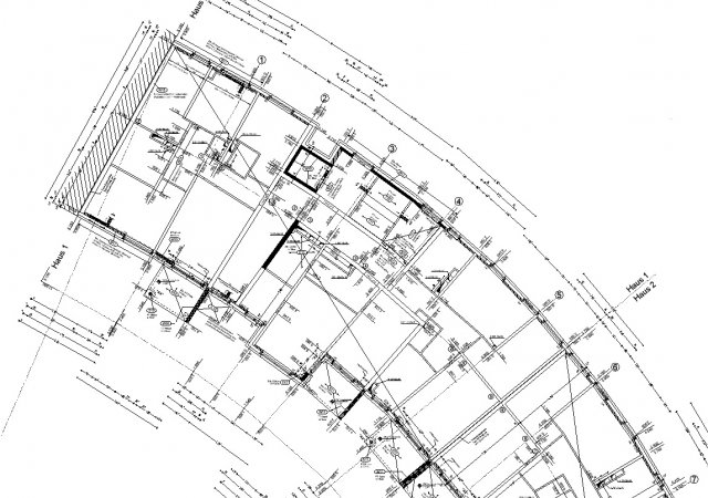 Auszug Erdgeschoss Schalplan Haus 1